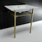 Fauceture KVPB31227W47 Dreyfuss 31" Console Sink W/SS Leg (4", 3 Hole), Wht/Brass KVPB31227W47 - alternate 2